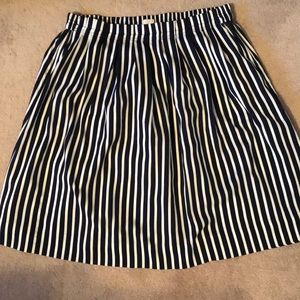 J.Crew striped stretchy waist skirt, size 12